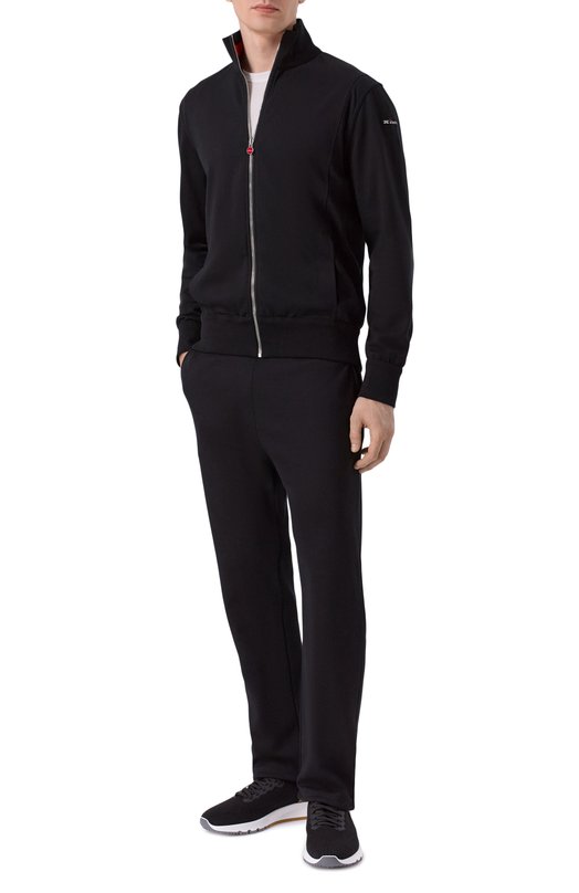 Брюки из хлопка и шелка Kiton UMKY02402 Чёрный  UMKY02402 Фото 2