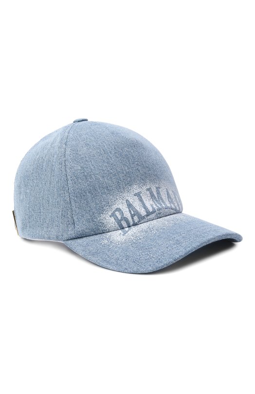 Хлопковая бейсболка Balmain GH1XA562/DG11 Голубой GH1XA562/DG11