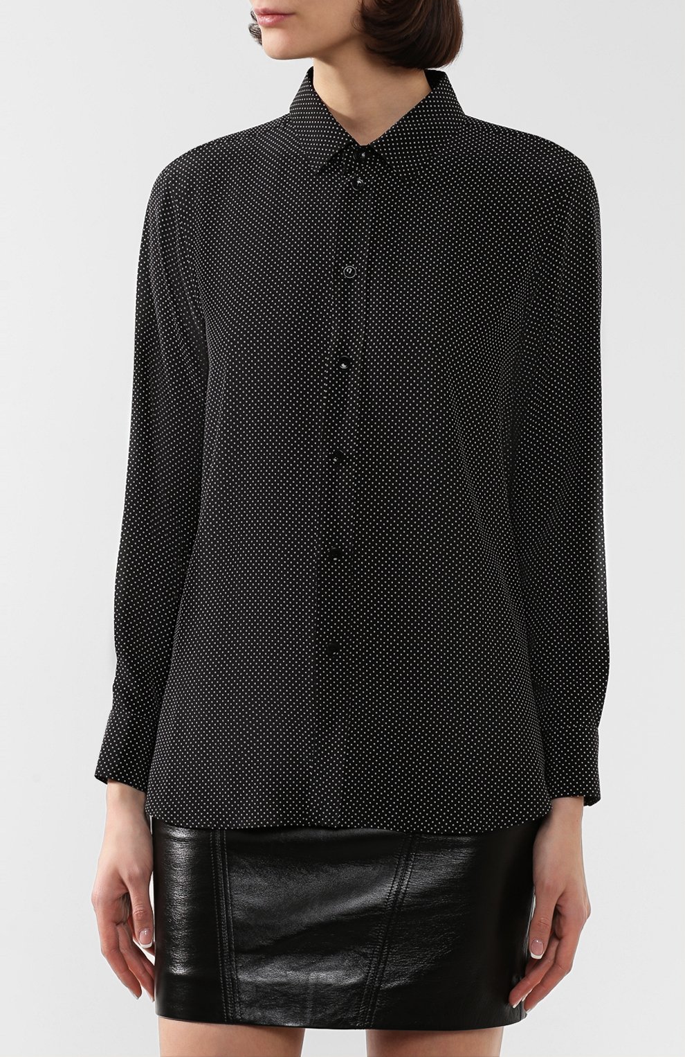Шелковая рубашка SAINT LAURENT, арт. 395733/Y301W, фото 3