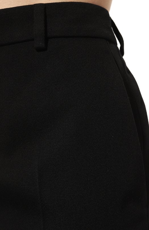 Шерстяные брюки Prada P255E-1VOQ-F0002-211 Чёрный  P255E-1VOQ-F0002-211 Фото 5