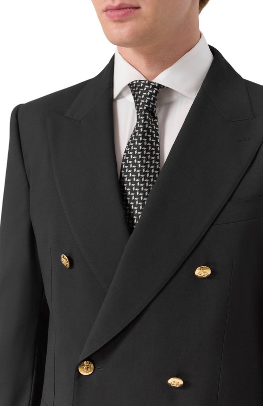Шелковый галстук Giorgio Armani GM000800/TE16576 Чёрный  GM000800/TE16576 Фото 2