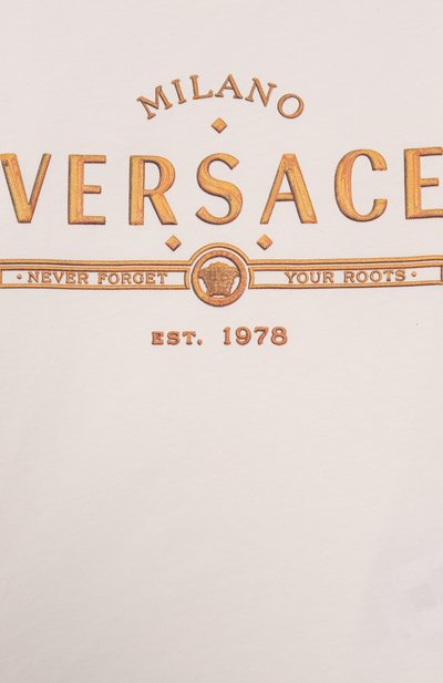 Хлопковая футболка VERSACE, арт. 1018293/1A13076/4A-6A, фото 3