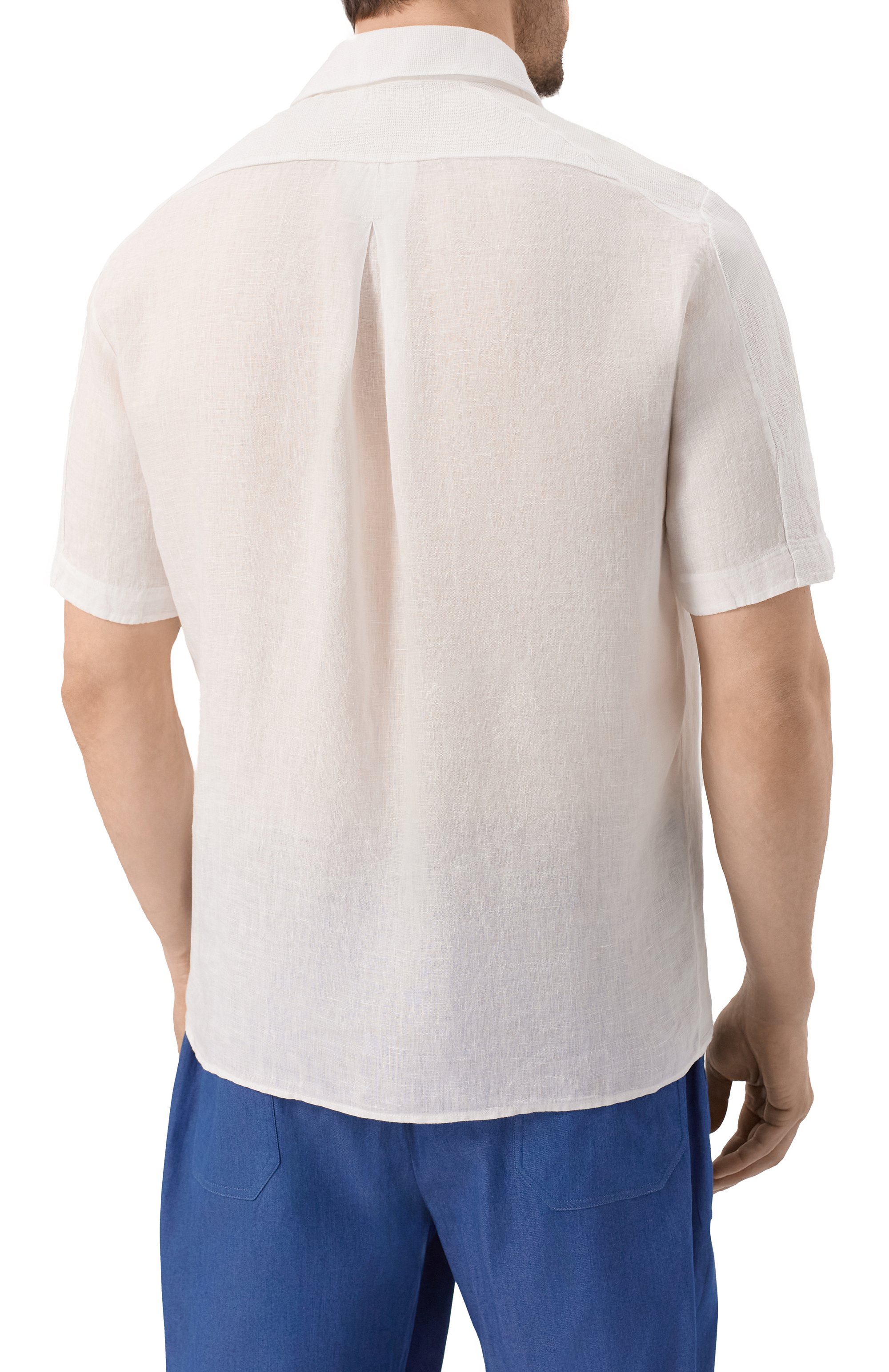 Рубашка изо льна и хлопка TRANSIT, арт. CFUTRZV312, фото 4