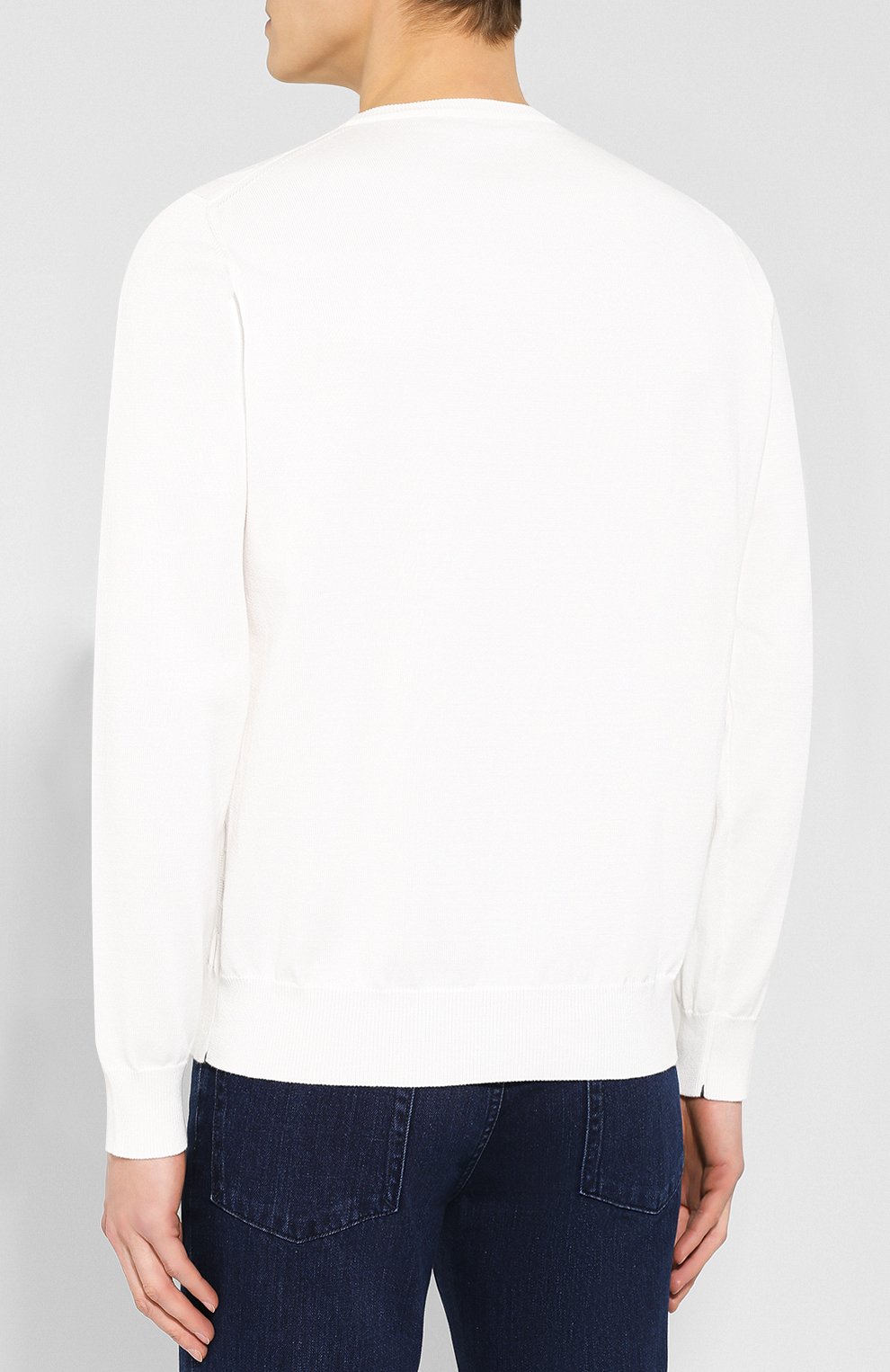 Хлопковый джемпер FIORONI белого цвета по цене 49900 руб., арт. M18210A1, фото 4 Хлопковый джемпер FIORONI, арт. M18210A1, фото 4