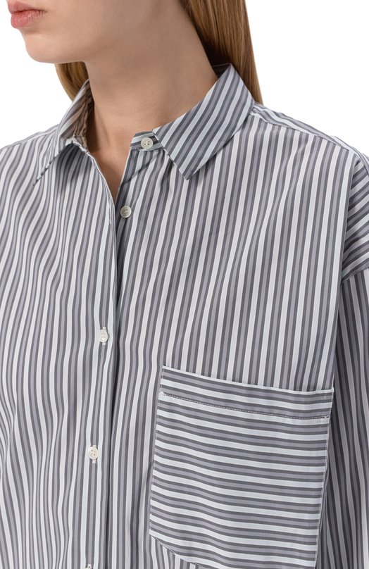 Хлопковая рубашка Iro WP18LASMY Серый  WP18LASMY Фото 5