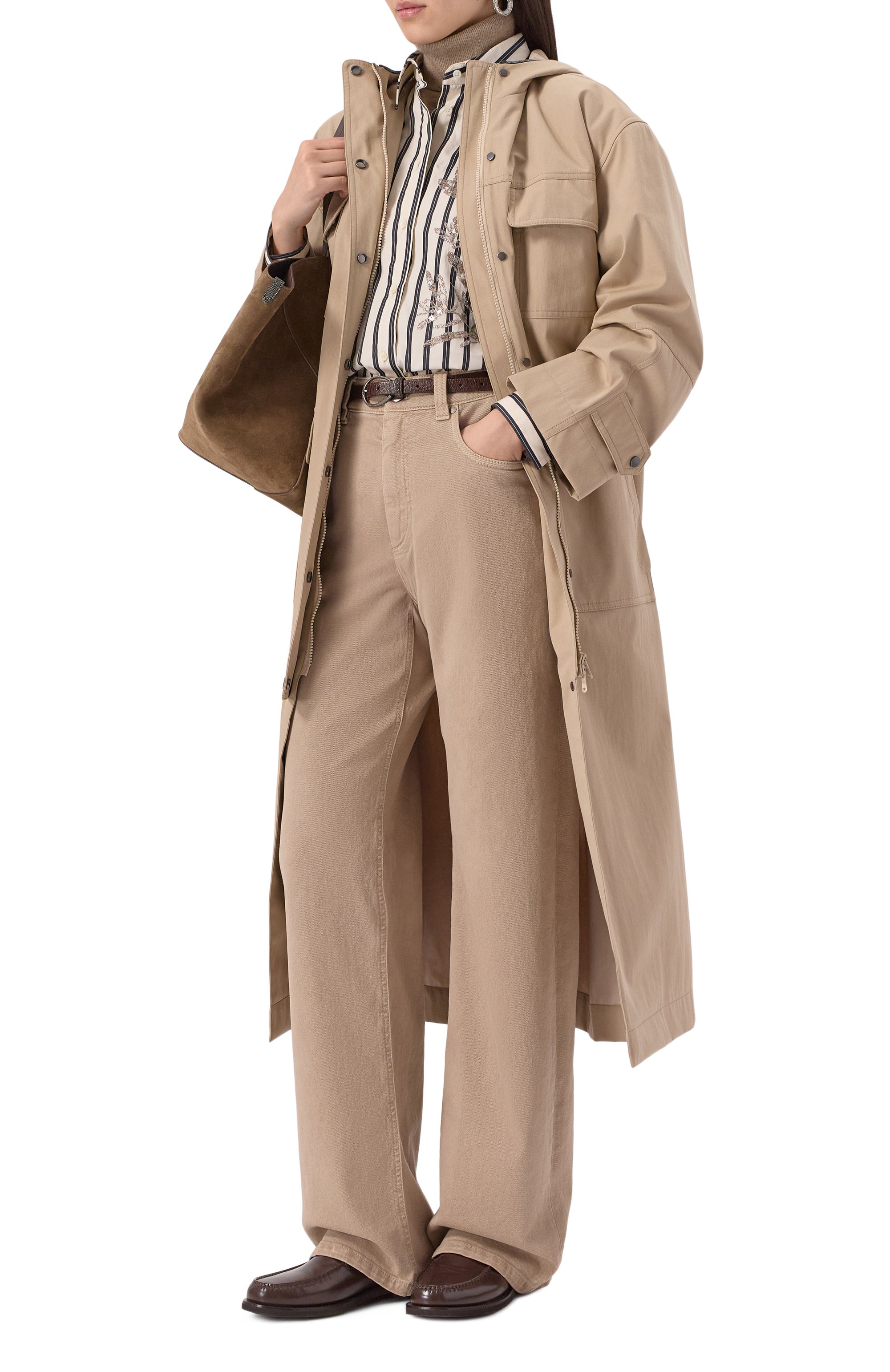 Хлопковый плащ BRUNELLO CUCINELLI, арт. MM5399821, фото 2