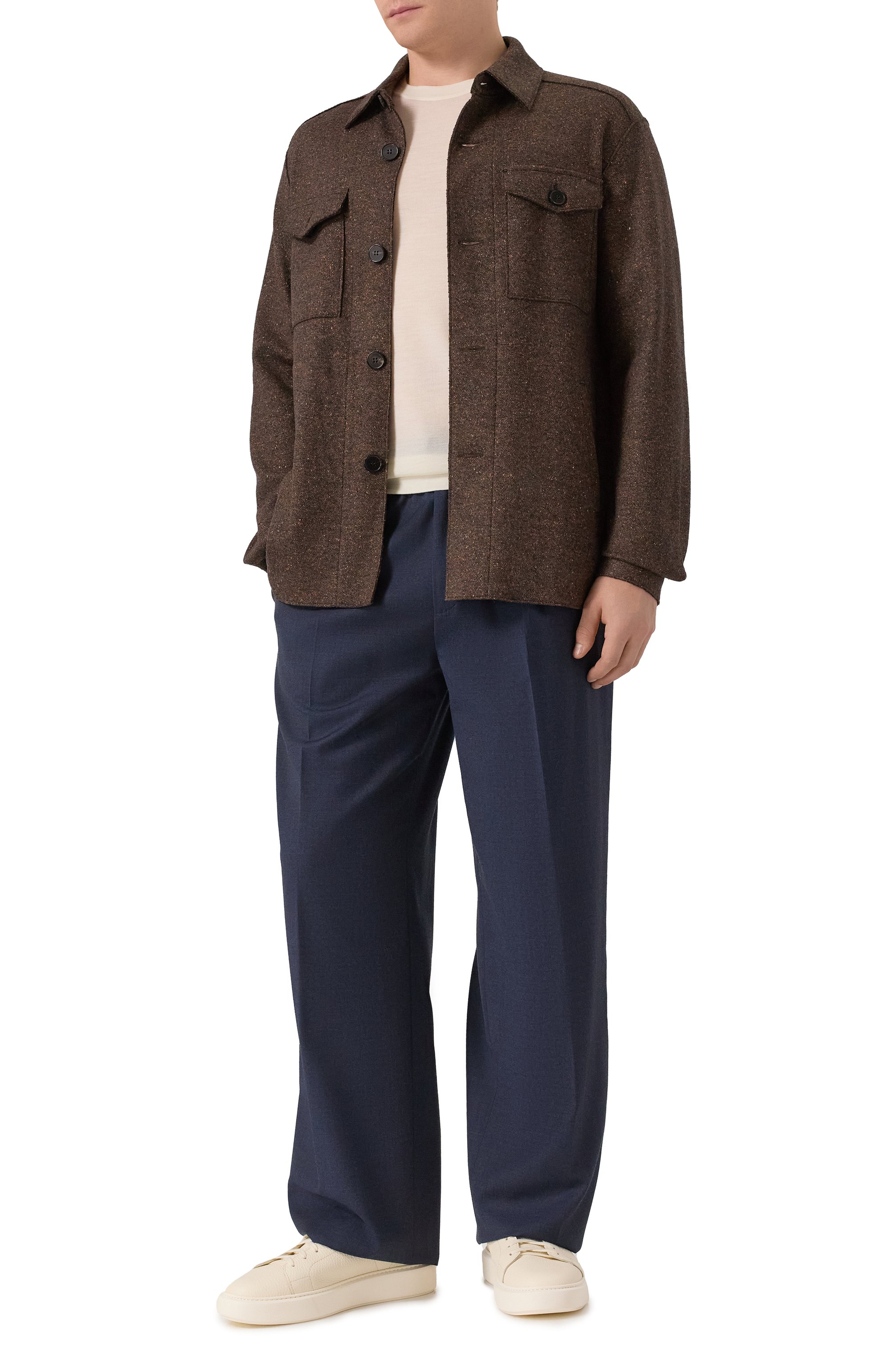 Шерстяные брюки 12 STOREEZ темно-синего цвета по цене 24000 руб., арт. 126921, фото 2 Шерстяные брюки 12 STOREEZ, арт. 126921, фото 2