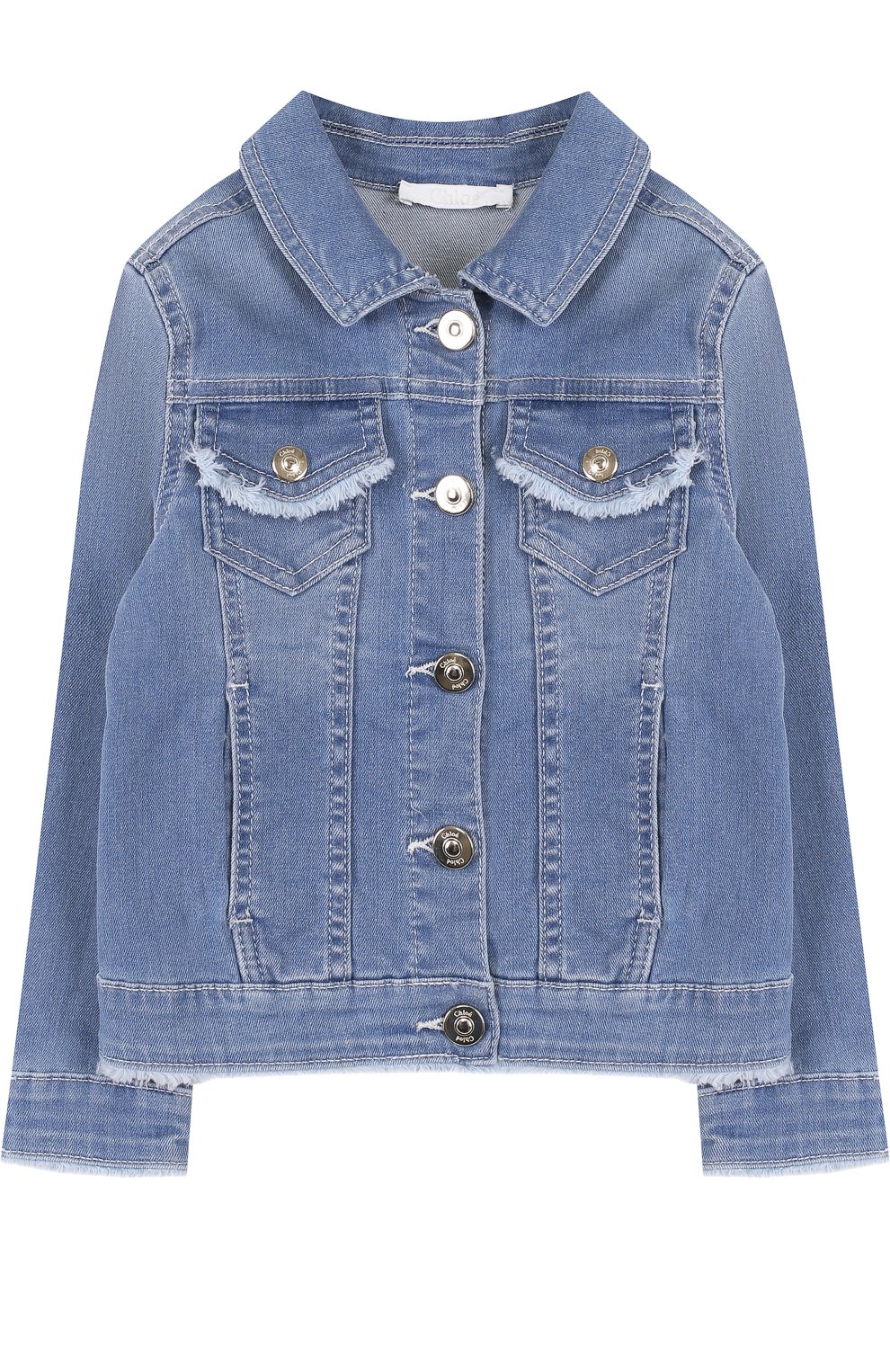 Джинсовая куртка с бахромой CHLOÉ, арт. C16317/2A-5A, фото 1