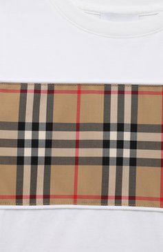 Детская хлопковая футболка BURBERRY белого цвета, арт. 8064783A1464 | Фото 3 (Рукава: Короткие; Материал сплава: Проставлено; Материал внешний: Хлопок; Драгоценные камни: Проставлено; Ростовка одежда: 10 - 11 лет | 140 - 146см, 12 лет | 152 см, 3 года | 98 см, 4 года | 104 см, 6 лет | 116 см, 8 лет | 128 см)