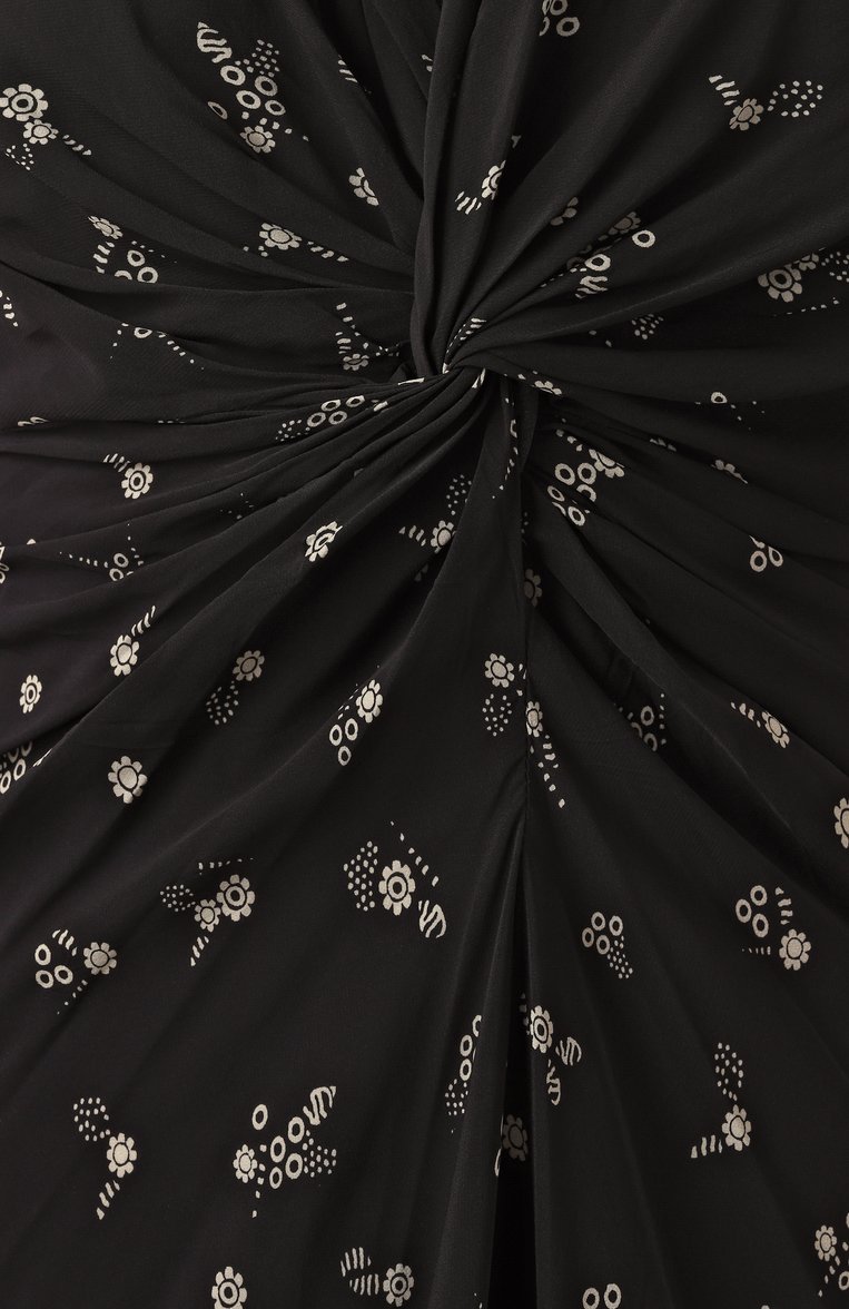 Женское платье из вискозы ISABEL MARANT ETOILE черного цвета, арт. 25PR00726FA/C1J02E | Фото 6 (Материал внешний: Вискоза; Драгоценные камни: Проставлено; Длина Ж (юбки, платья, шорты): Миди; Материал сплава: Проставлено; Рукава: Длинные; Женское Кросс-КТ: Платье-одежда; Случай: Повседневный)