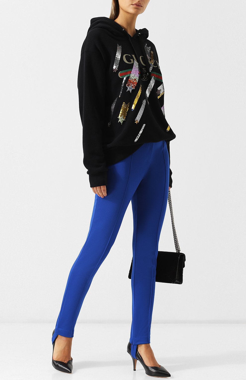 Однотонные брюки со штрипками GUCCI, арт. 526529/X7C02, фото 2