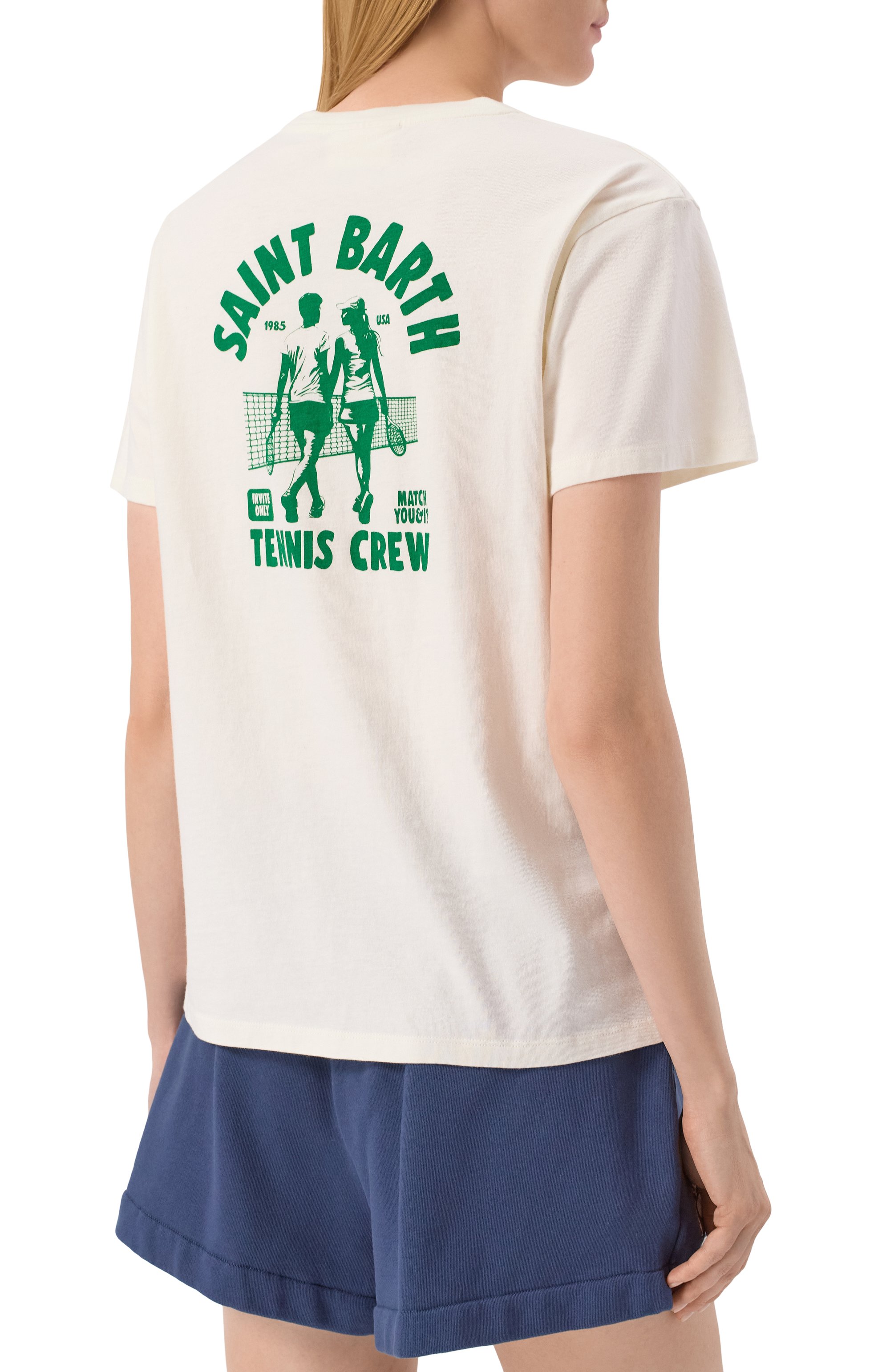 Хлопковая футболка MC2 SAINT BARTH молочного цвета по цене 10750 руб., арт. STBW EMILIE/06186H, фото 4 Хлопковая футболка MC2 SAINT BARTH, арт. STBW EMILIE/06186H, фото 4