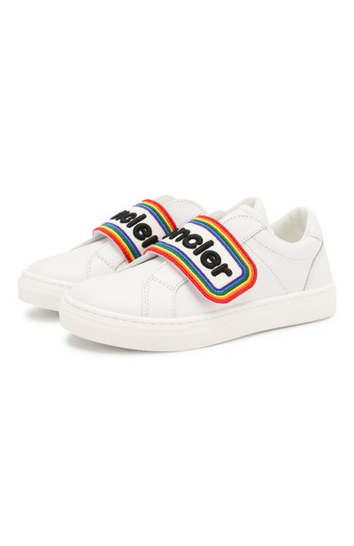 Текстильные кеды с застежкой велькро MONCLER ENFANT, арт. E1-954-00449-00-01AD3, фото 1