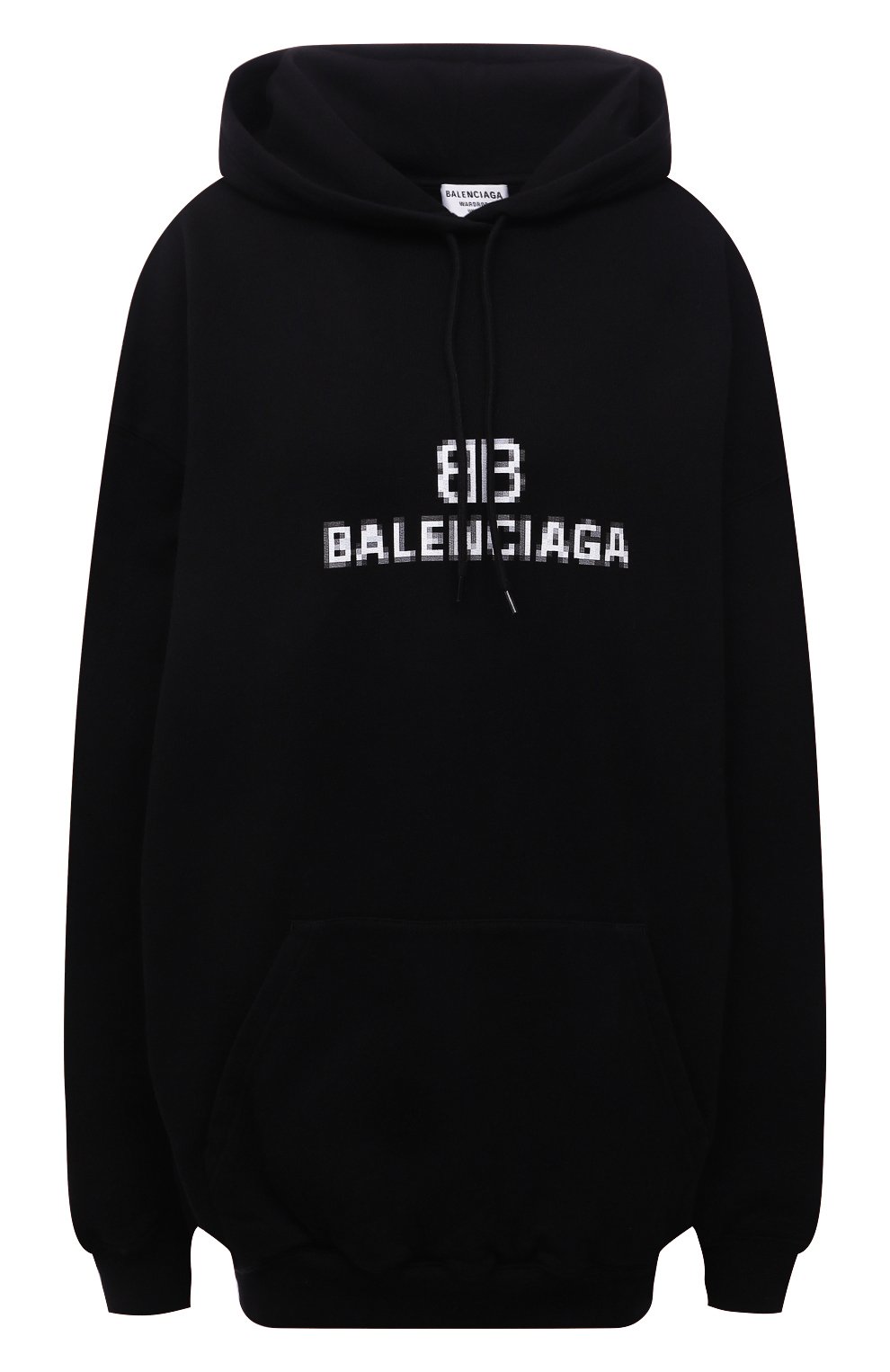 Хлопковое худи BALENCIAGA черного цвета по цене 99500 руб., арт. 578135/TKVI8, фото 1 Хлопковое худи BALENCIAGA, арт. 578135/TKVI8, фото 1