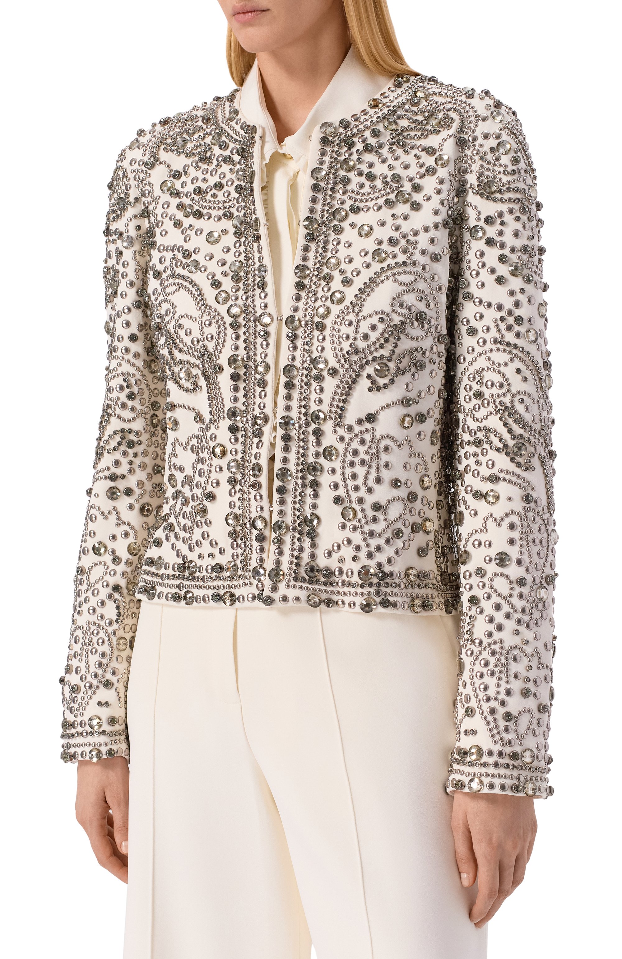 Жакет с отделкой стразами ELIE SAAB, арт. J0180NF25/BEC07, фото 3