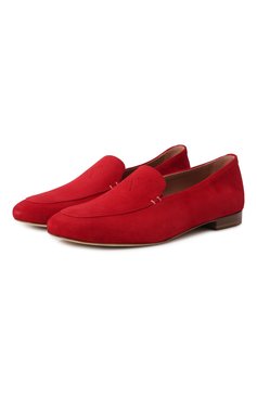 Женские замшевые лоферы KITON красного цвета, арт. D57803N01008 | Фото 1 (Материал внутренний: Натуральная кожа; Подошва: Плоская; Каблук высота: Низкий; Драгоценные камни: Проставлено; Материал внешний: Натуральная кожа, Замша; Материал сплава: Проставлено)
