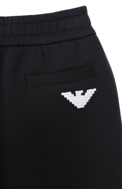 Хлопковые джоггеры EMPORIO ARMANI темно-синего цвета по цене 19950 руб., арт. EB000891/AF10126, фото 3 Хлопковые джоггеры EMPORIO ARMANI, арт. EB000891/AF10126, фото 3