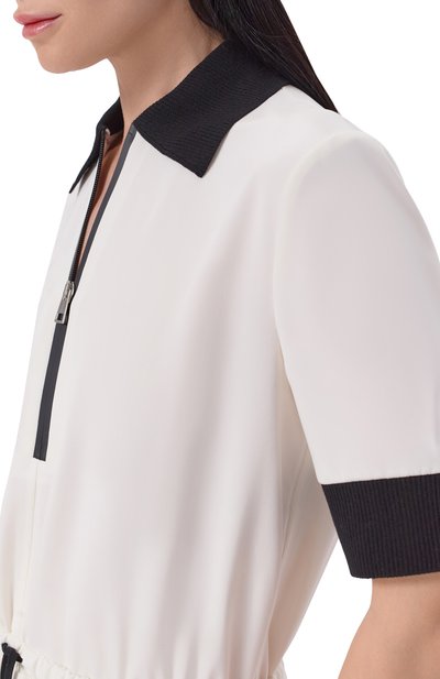 Шелковое платье KITON белого цвета по цене 299500 руб., арт. D61330K0942H, фото 4 Шелковое платье KITON, арт. D61330K0942H, фото 4