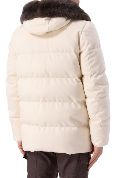 Кашемировый пуховик с отделкой из соболя MVST, арт. FTEKB-ES2915-2SB/LC1664, фото 4