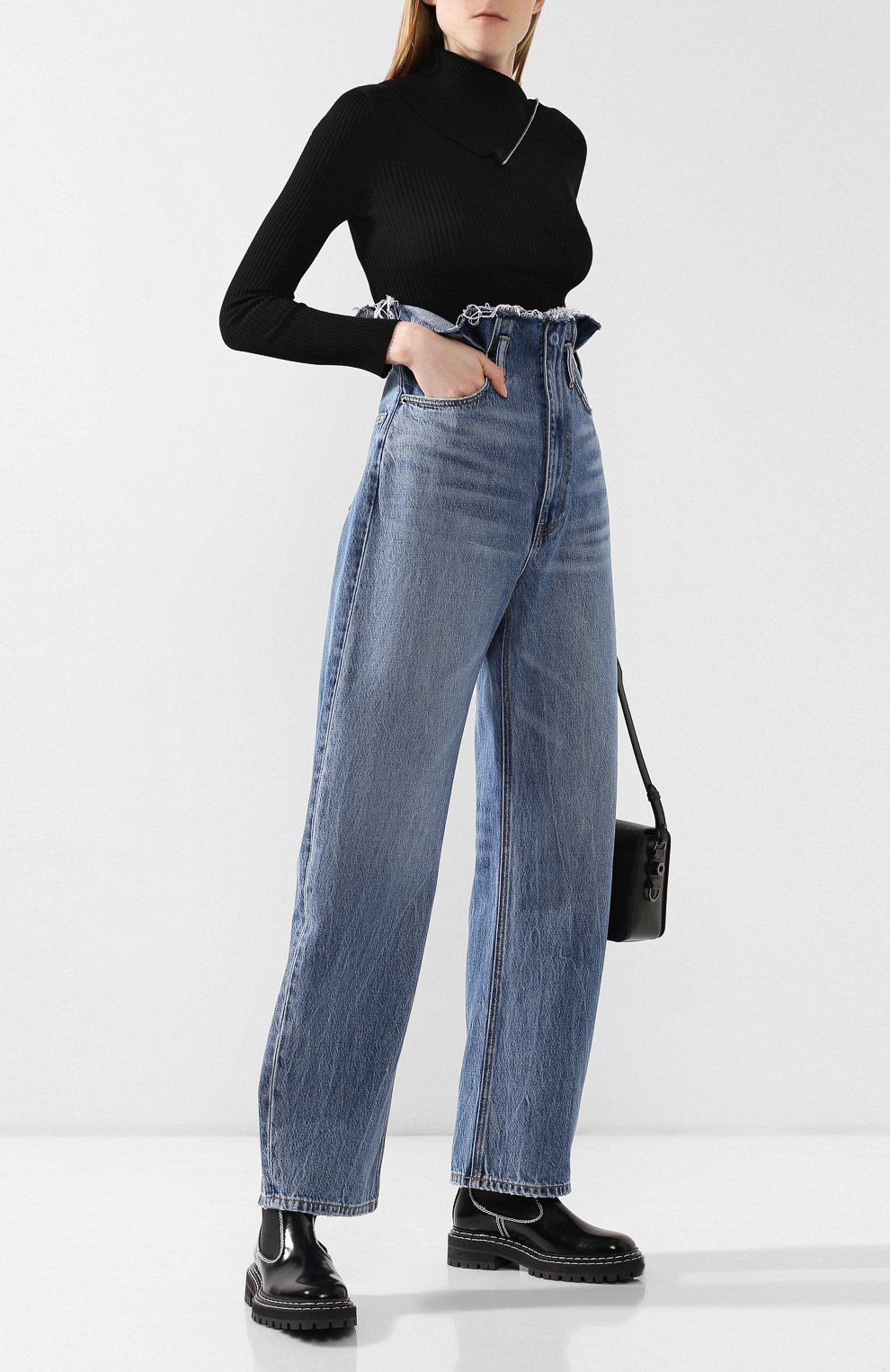 Джинсы ALEXANDER WANG синего цвета по цене 31000 руб., арт. 4DC2194508, фото 2 Джинсы ALEXANDER WANG, арт. 4DC2194508, фото 2