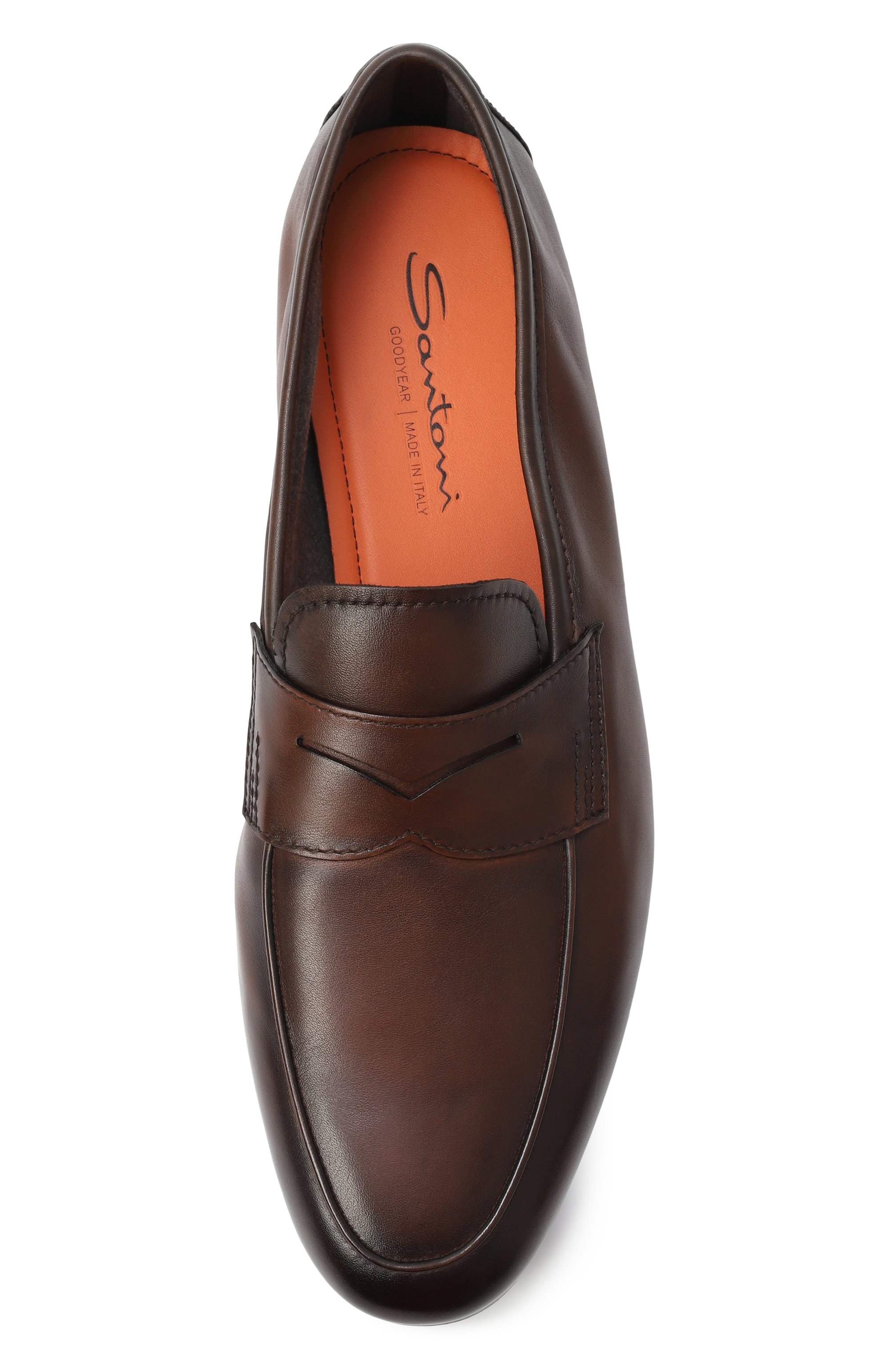 Кожаные пенни-лоферы carlo SANTONI, арт. MCNG18837SI9KMEM, фото 6