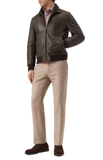 Кожаный бомбер KITON, арт. UW1935V0423F10, фото 2