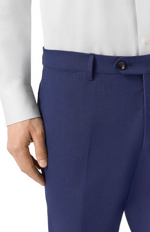 Брюки из шерсти и хлопка Andrea Campagna SC/1/GB1866 Синий  SC/1/GB1866 Фото 5