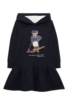 Детское хлопковое платье POLO RALPH LAUREN синего цвета, арт. 312853318 | Фото 1 (Материал внешний: Синтетический материал, Хлопок; Рукава: Длинные; Девочки Кросс-КТ: Платье-одежда; Случай: Повседневный; Драгоценные камни: Проставлено; Материал сплава: Проставлено; Ростовка одежда: 5 лет | 110 см, 6 лет | 116 см, 7 лет | 122 см)