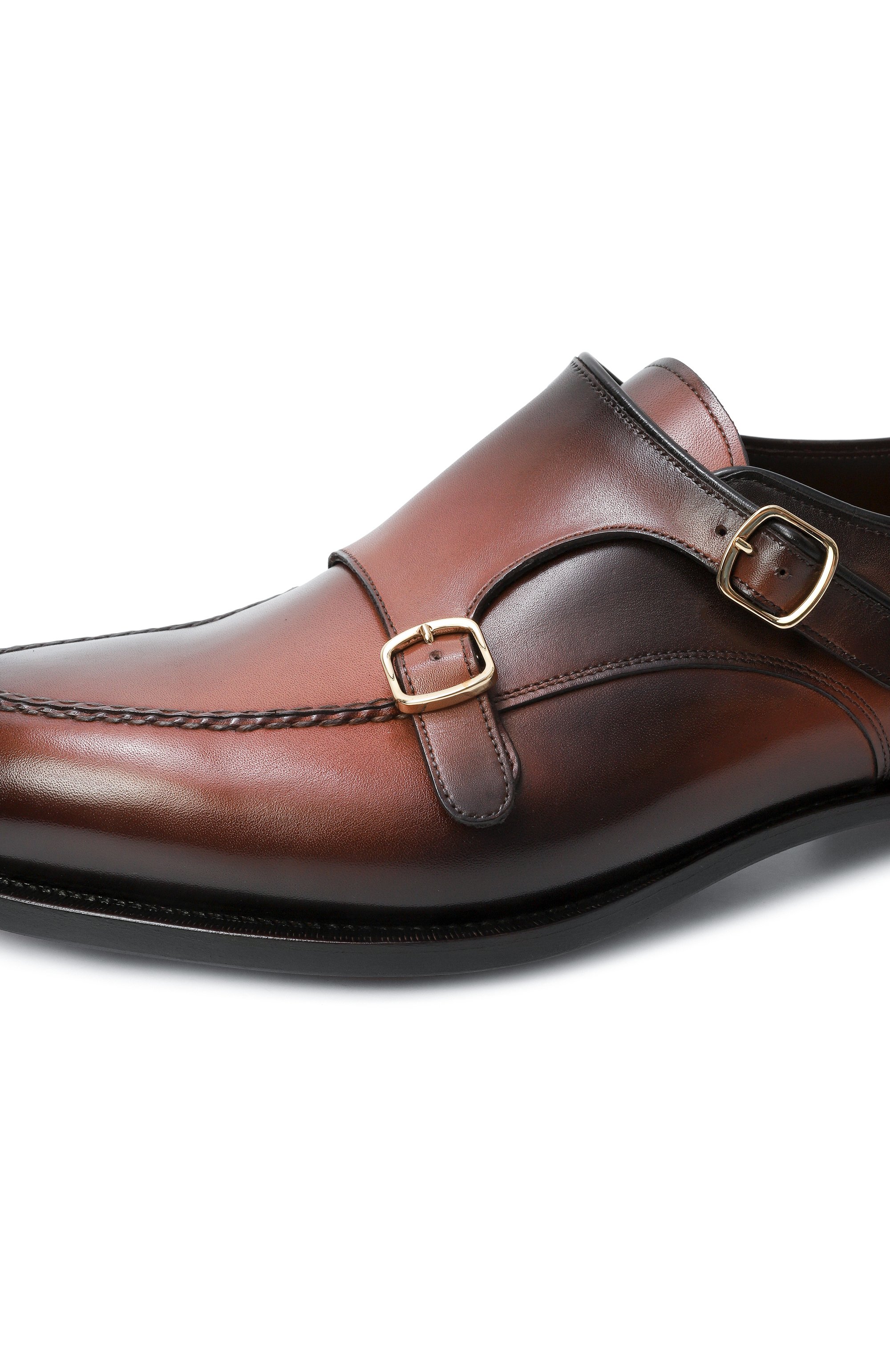 Кожаные монки colin SANTONI темно-коричневого цвета по цене 159500 руб., арт. MCCG19016PC7HFUL, фото 7 Кожаные монки colin SANTONI, арт. MCCG19016PC7HFUL, фото 7