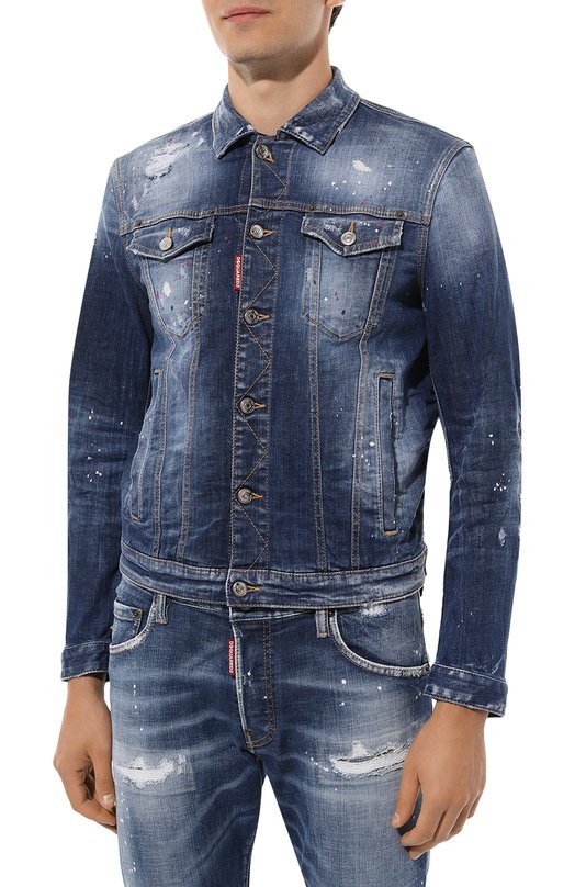 Джинсовая куртка Dsquared2 S74AM1425/S30342 Синий  S74AM1425/S30342 Фото 3