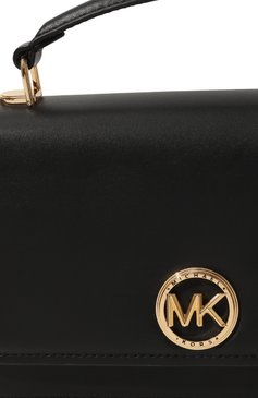 Женская сумка delancey medium  MICHAEL MICHAEL KORS черного цвета, арт. 30T4GD8S6L | Фото 3 (Материал: Натуральная кожа; Драгоценные камни: Проставлено; Материал сплава: Проставлено; Ремень/цепочка: На ремешке; Размер: medium)