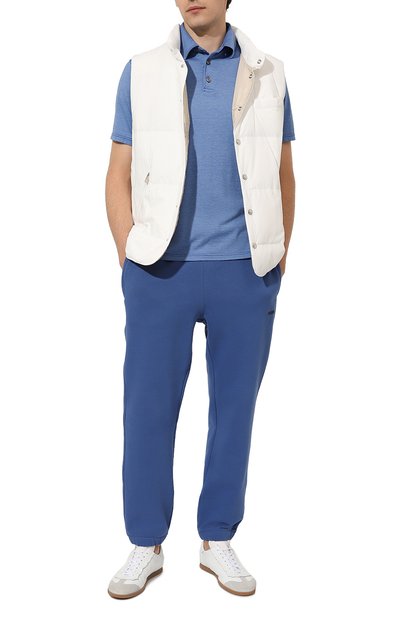 Хлопковые джоггеры ZEGNA синего цвета по цене 63400 руб., арт. UD522A7/DPA7, фото 2 Хлопковые джоггеры ZEGNA, арт. UD522A7/DPA7, фото 2