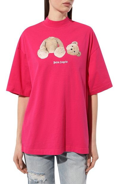 Хлопковая футболка PALM ANGELS, арт. PWAA017F22JER0043260, фото 3