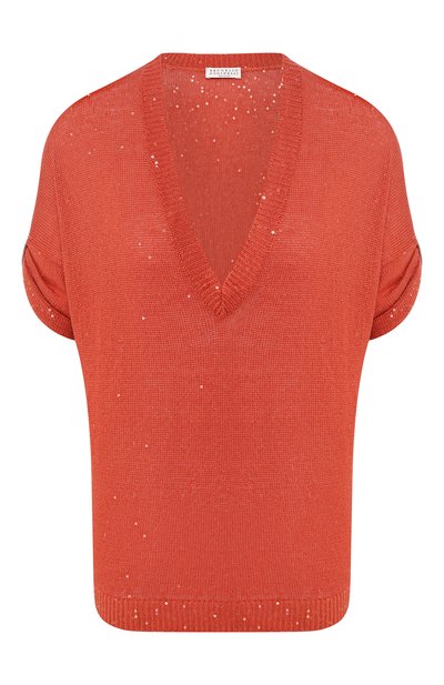 Женский топ из смеси льна и шелка BRUNELLO CUCINELLI, арт. M10552302