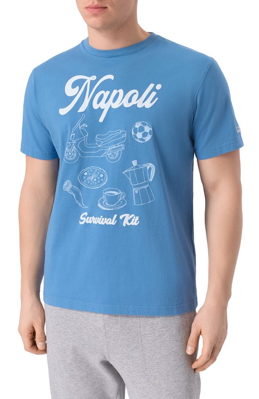 Хлопковая футболка MC2 Saint Barth ARN0001-02770I/ARN0TT Голубой  ARN0001-02770I/ARN0TT Фото 3