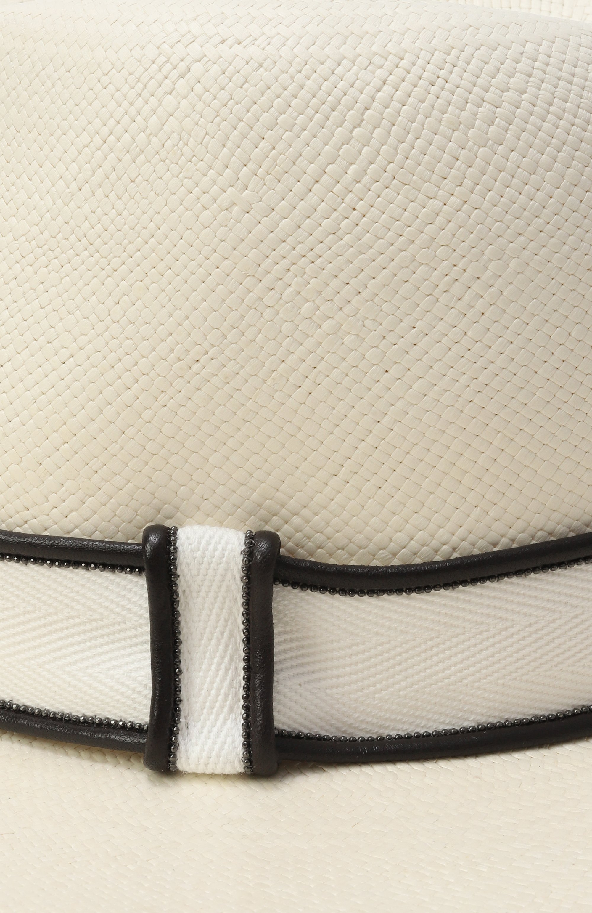 Соломенная шляпа BRUNELLO CUCINELLI молочного цвета по цене 120500 руб., арт. MCAP91013, фото 4 Соломенная шляпа BRUNELLO CUCINELLI, арт. MCAP91013, фото 4