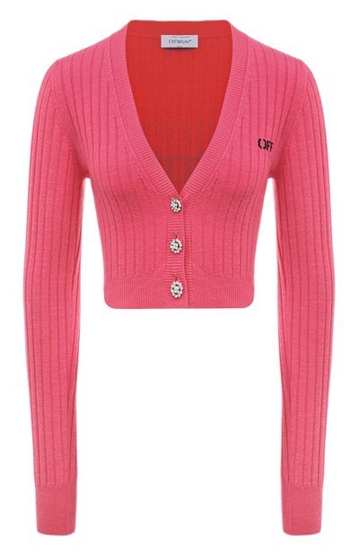 Женский кардиган из шерсти и кашемира OFF-WHITE, арт. 0WHB048F24KNI001