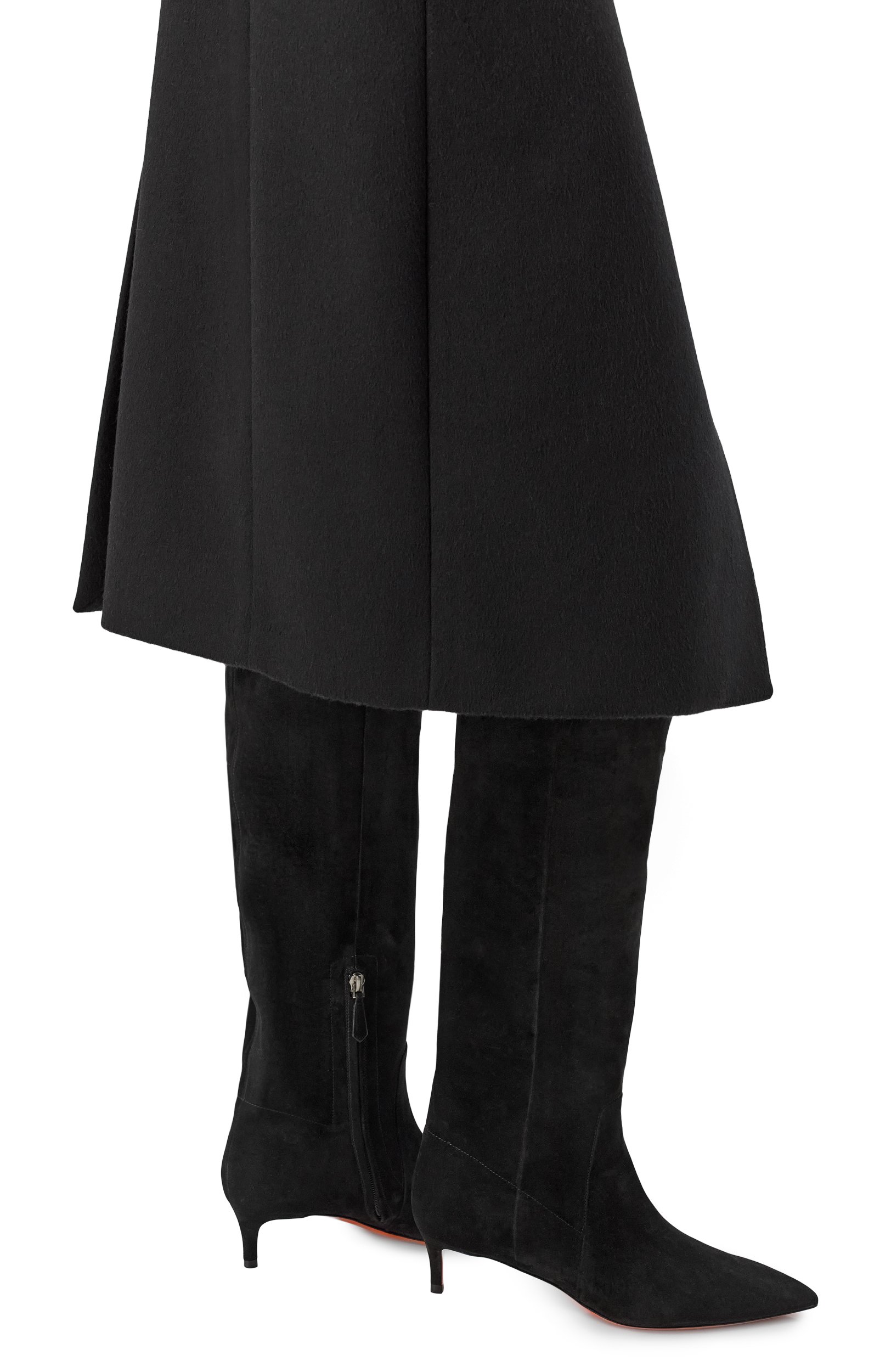 Замшевые сапоги SANTONI черного цвета по цене 185000 руб., арт. WSLG72436HI2SAEA, фото 2 Замшевые сапоги SANTONI, арт. WSLG72436HI2SAEA, фото 2