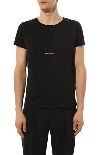 Хлопковая футболка SAINT LAURENT, арт. 464572YB2DQ, фото 3