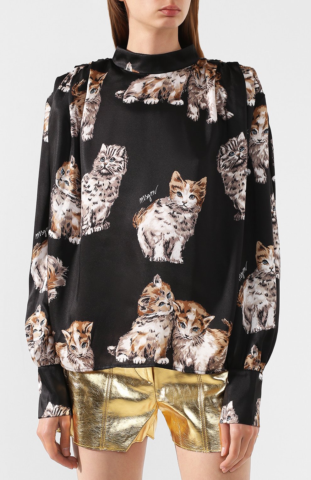 Блузка с принтом MSGM, арт. 2741MDM05C 195663, фото 3