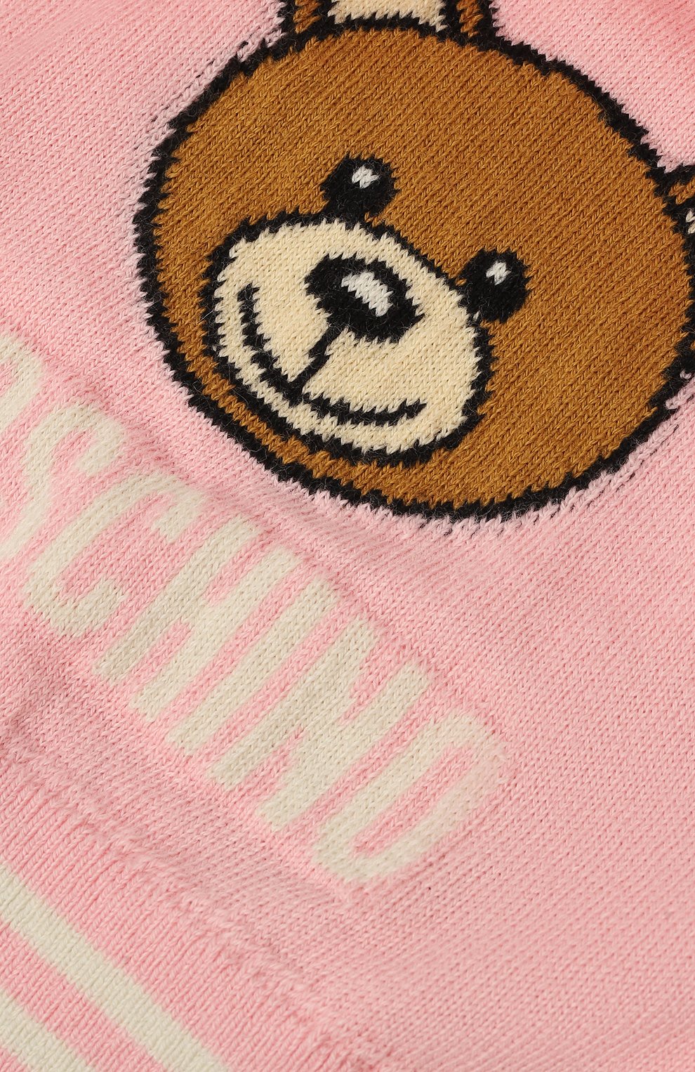 Шапка из хлопка и шерсти MOSCHINO светло-розового цвета по цене 7995 руб., арт. HUX02K/LHE43, фото 3 Шапка из хлопка и шерсти MOSCHINO, арт. HUX02K/LHE43, фото 3