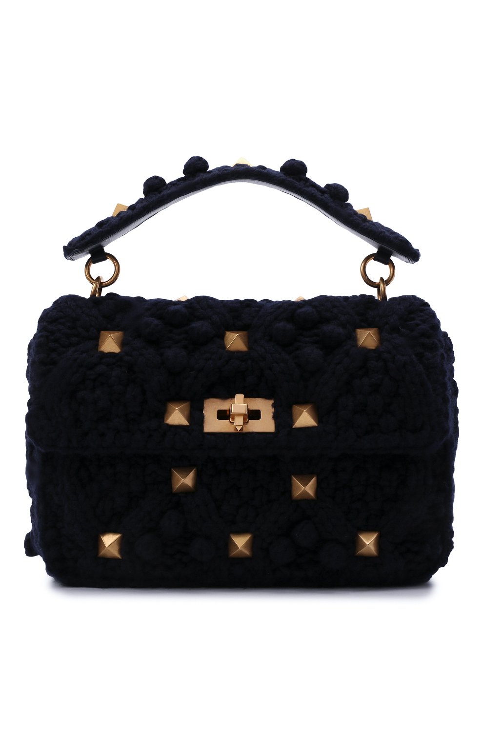 Сумка roman stud large VALENTINO темно-синего цвета по цене 363000 руб., арт. WW2B0I60/YSK, фото 1 Сумка roman stud large VALENTINO, арт. WW2B0I60/YSK, фото 1