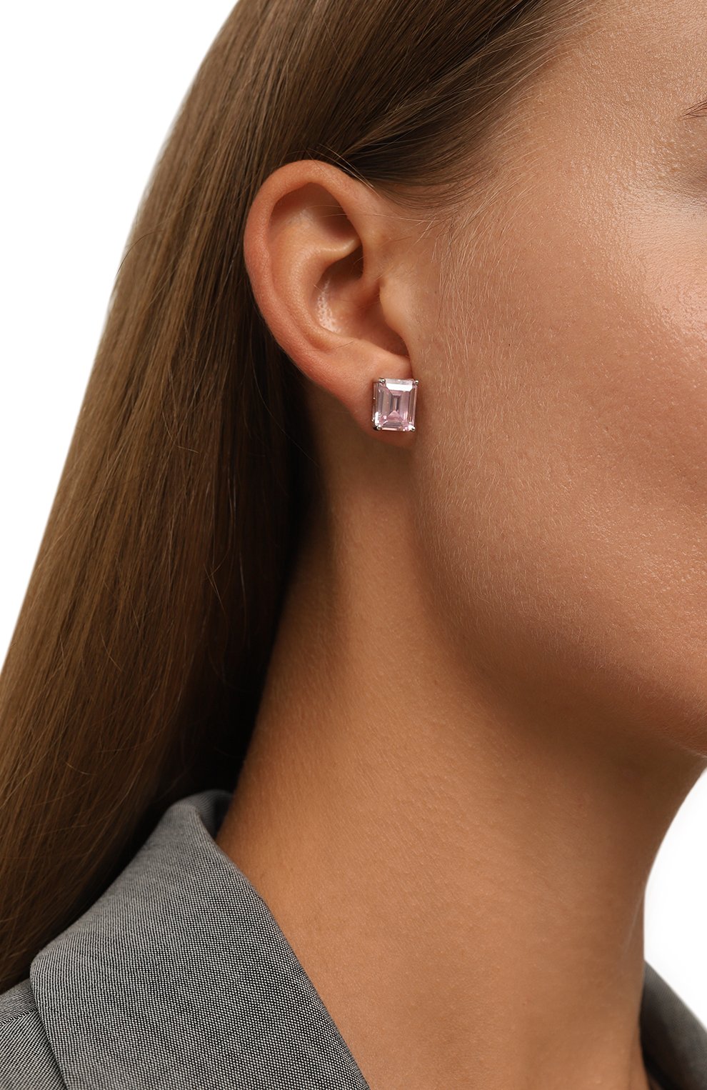 Серьги pink baguette BLUEJAY розового цвета по цене 11000 руб., арт. BEA-PBG, фото 2 Серьги pink baguette BLUEJAY, арт. BEA-PBG, фото 2