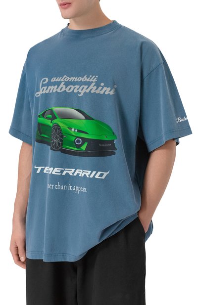 Хлопковая футболка balenciaga x automobili lamborghini BALENCIAGA, арт. 831305/TSVP9, фото 3