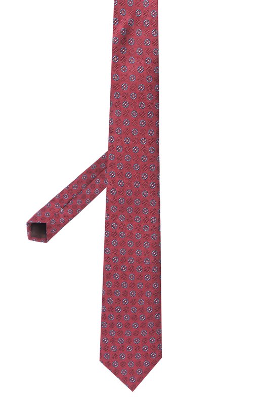 Шелковый галстук Canali 18/HJ04566 Красный  18/HJ04566 Фото 3