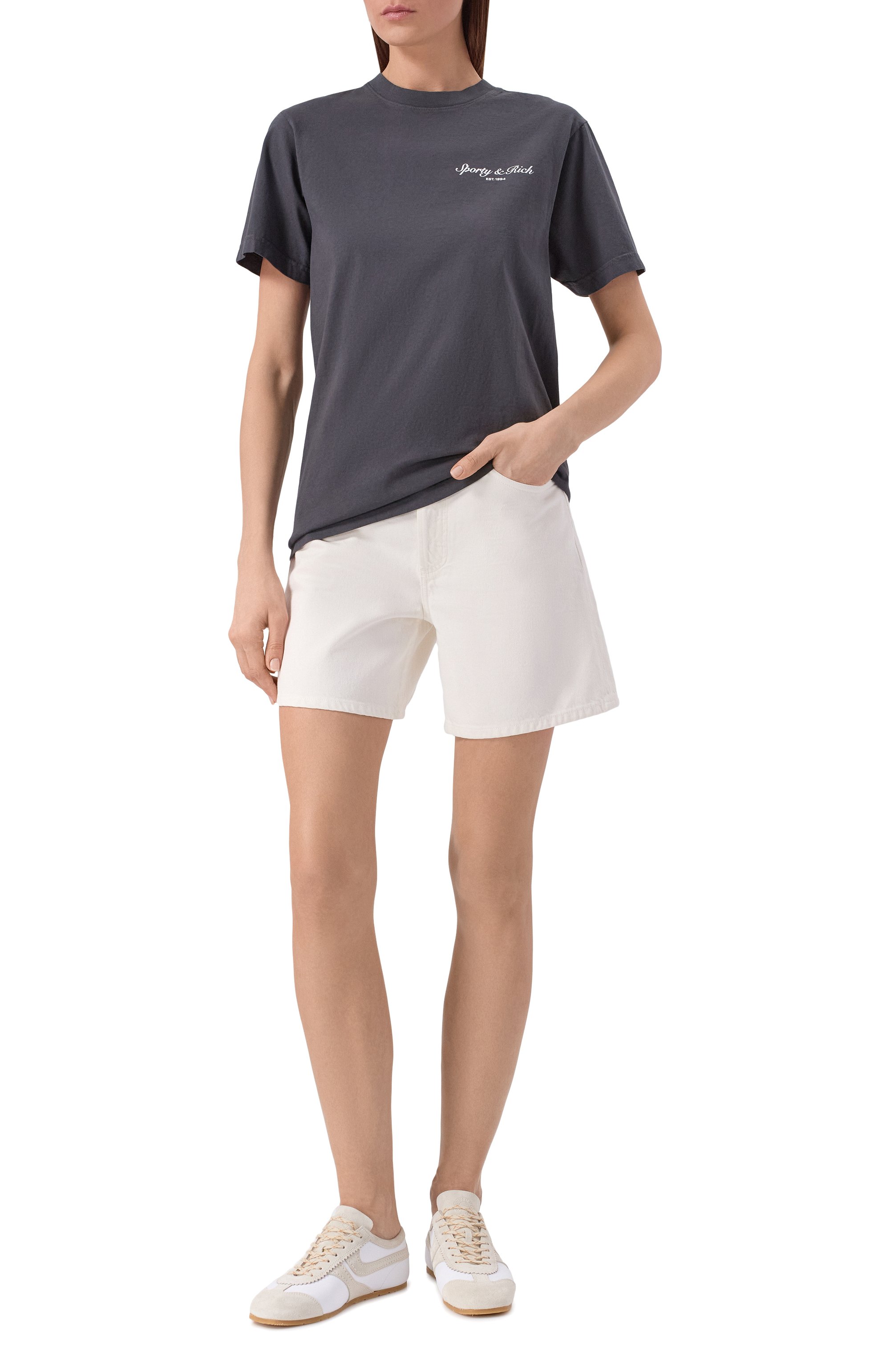 Хлопковая футболка SPORTY AND RICH, арт. T004365262BA02, фото 2