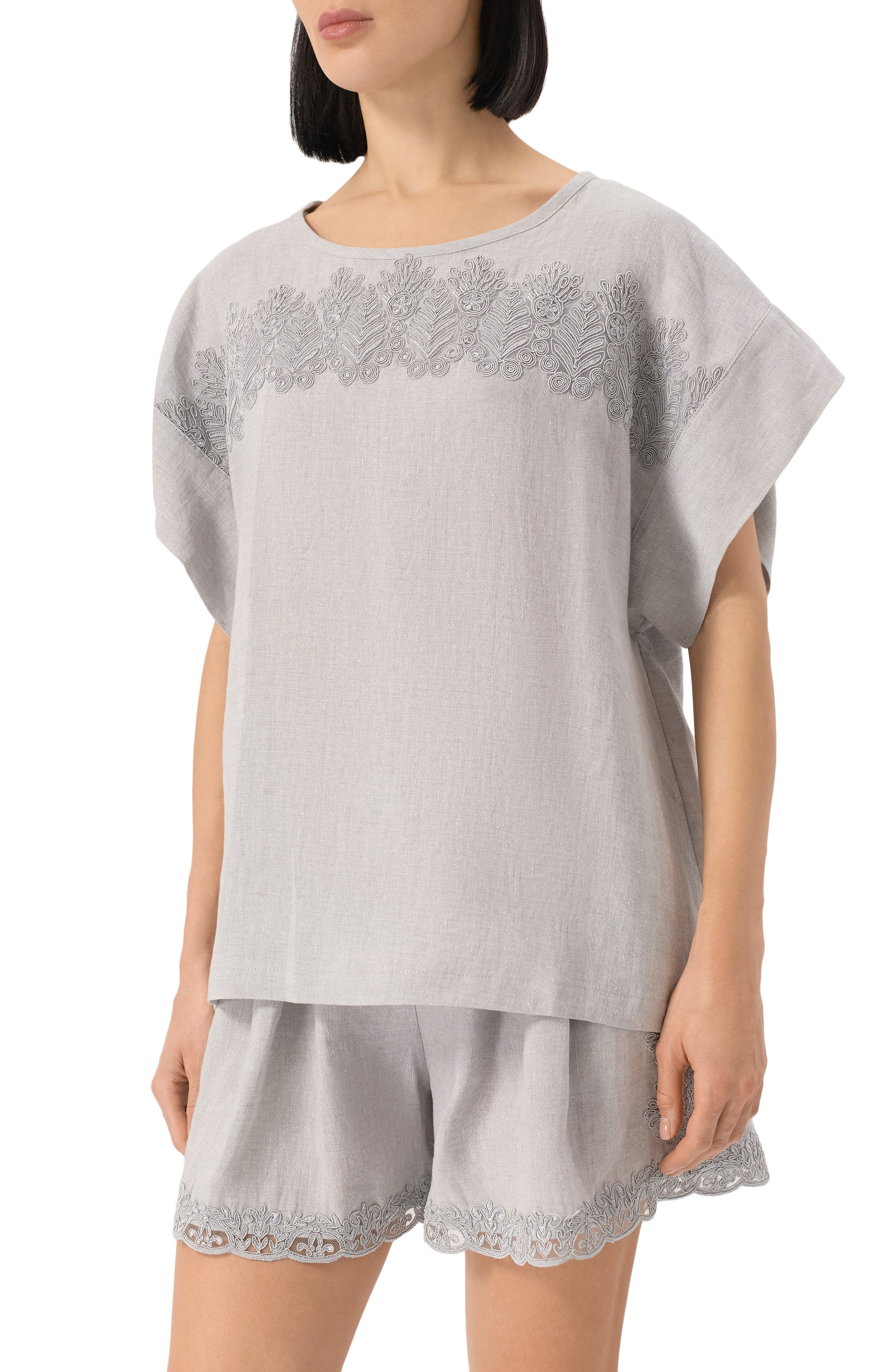 Топ изо льна и вискозы MAURIZIO, арт. W08620179-1-3, фото 3