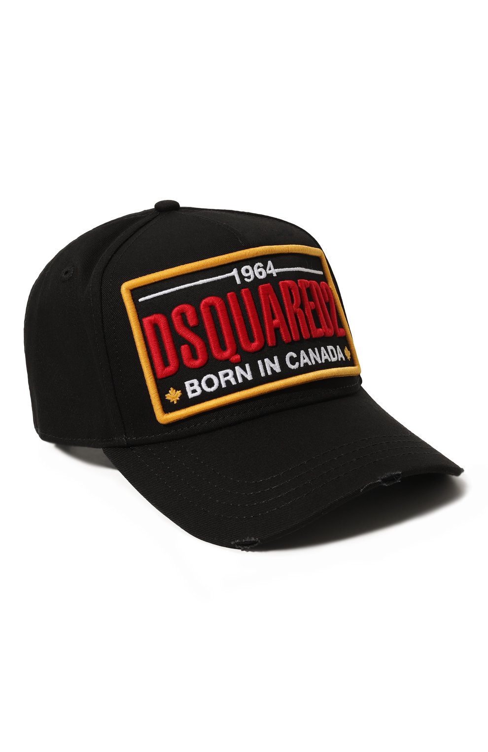 Хлопковая бейсболка DSQUARED2 черного цвета по цене 22400 руб., арт. BCM0736/05C00001, фото 1 Хлопковая бейсболка DSQUARED2, арт. BCM0736/05C00001, фото 1