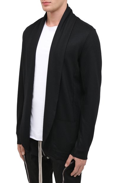 Шерстяной кардиган KAZUYUKI KUMAGAI черного цвета по цене 31150 руб., арт. AJ03-227, фото 3 Шерстяной кардиган KAZUYUKI KUMAGAI, арт. AJ03-227, фото 3