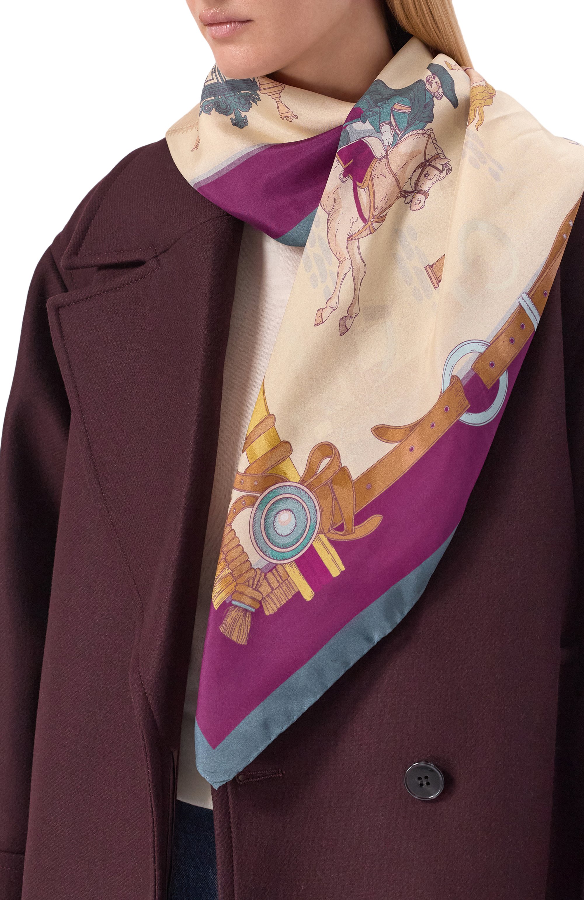 Шелковый платок царский выезд GOURJI, арт. 91169037/62172, фото 2